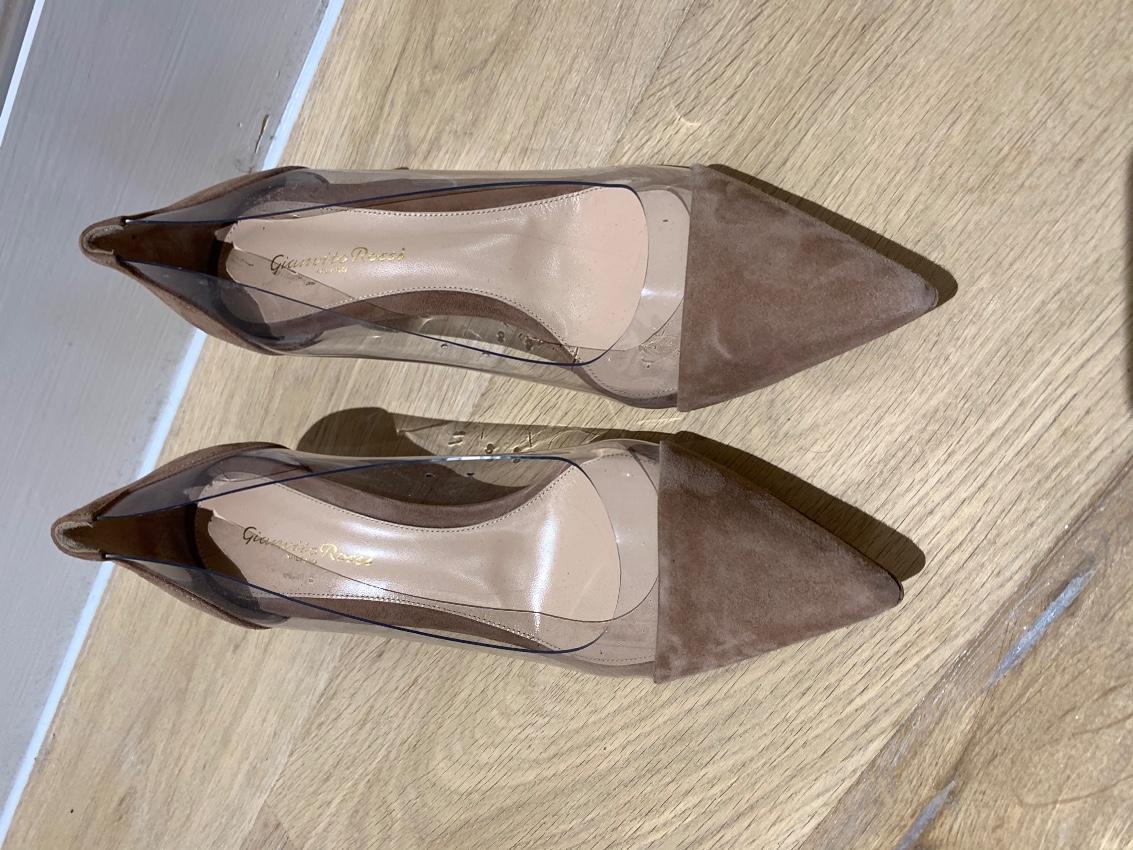 Gianvito Rossi Plexi Kitten Heel Pumps