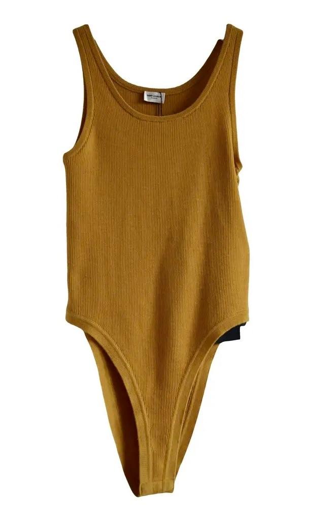 Saint Laurent Saffron Yellow Bodysuit