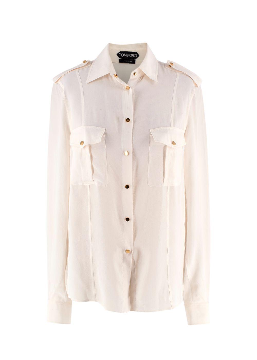 Tom Ford Cream Silk Crepe Shirt