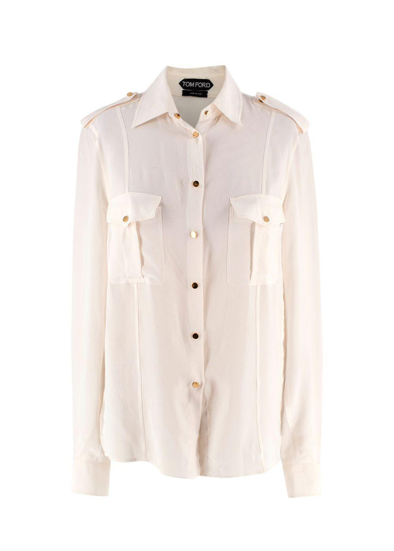Tom Ford Cream Silk Crepe Shirt