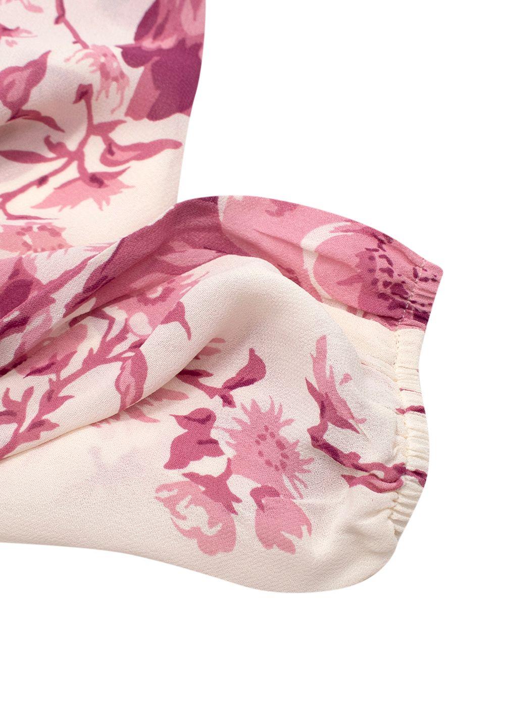Reformation Ferris Dress in Cream with Pink Florals