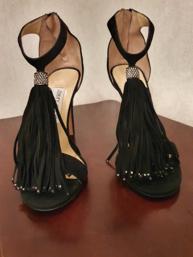 Jimmy Choo Viola crystal-embellished suede sandals