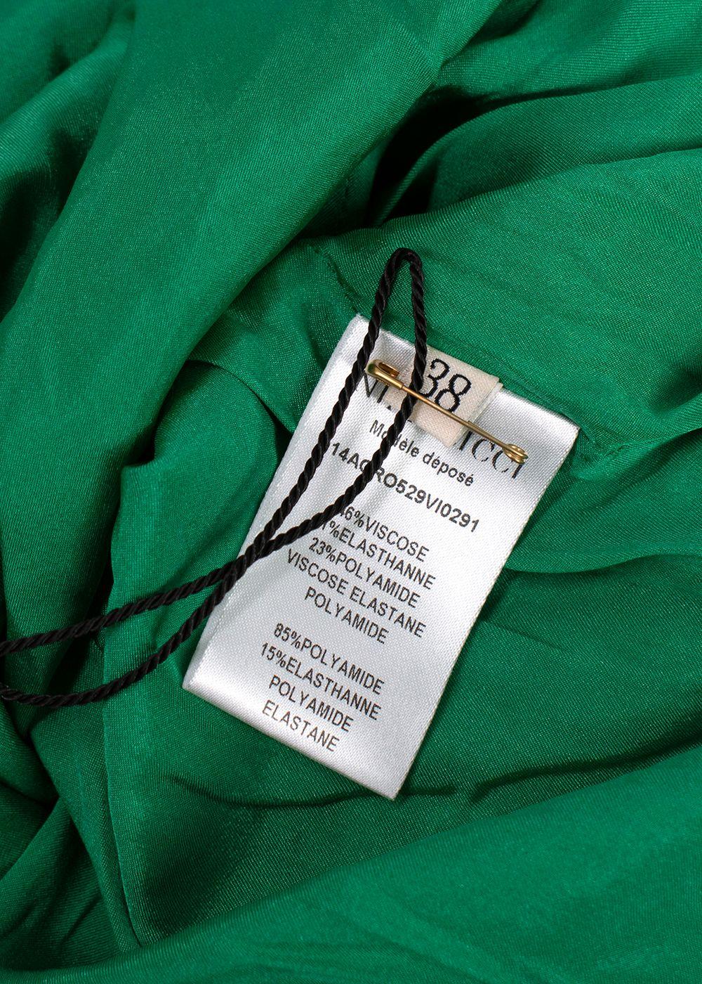 Nina Ricci Green Dentelle Lace Long Sleeve Dress
