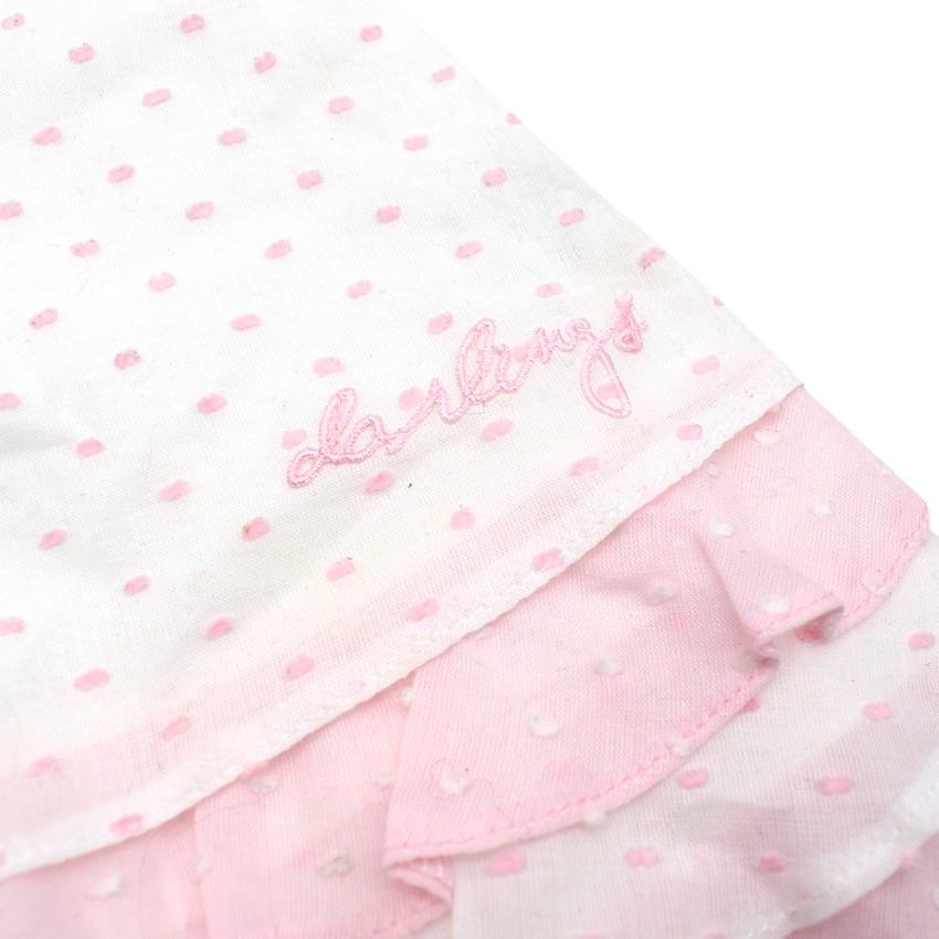 Darlings Baby Ruffled Pink & White Dress