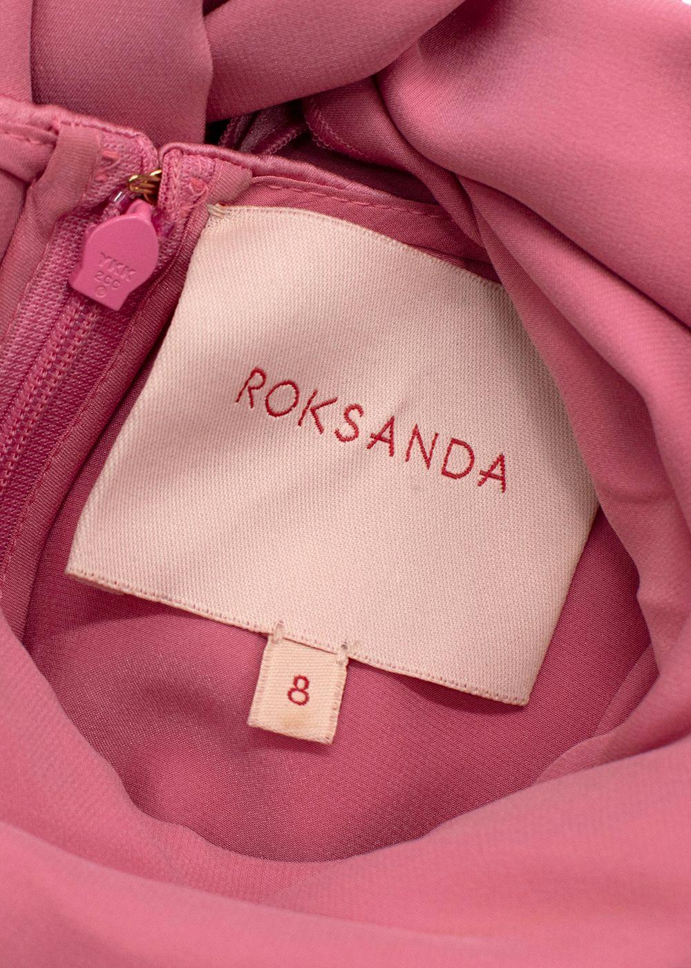 Roksanda Pink Sleeveless Silk Blouse with Neck Tie