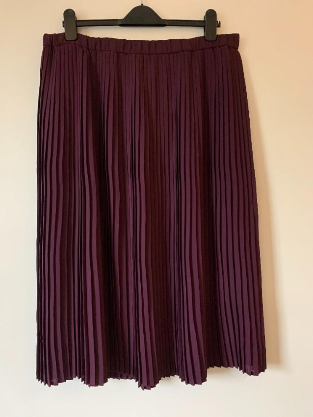 Eileen Fisher Pleated Recycled Poly Raisonette Skirt