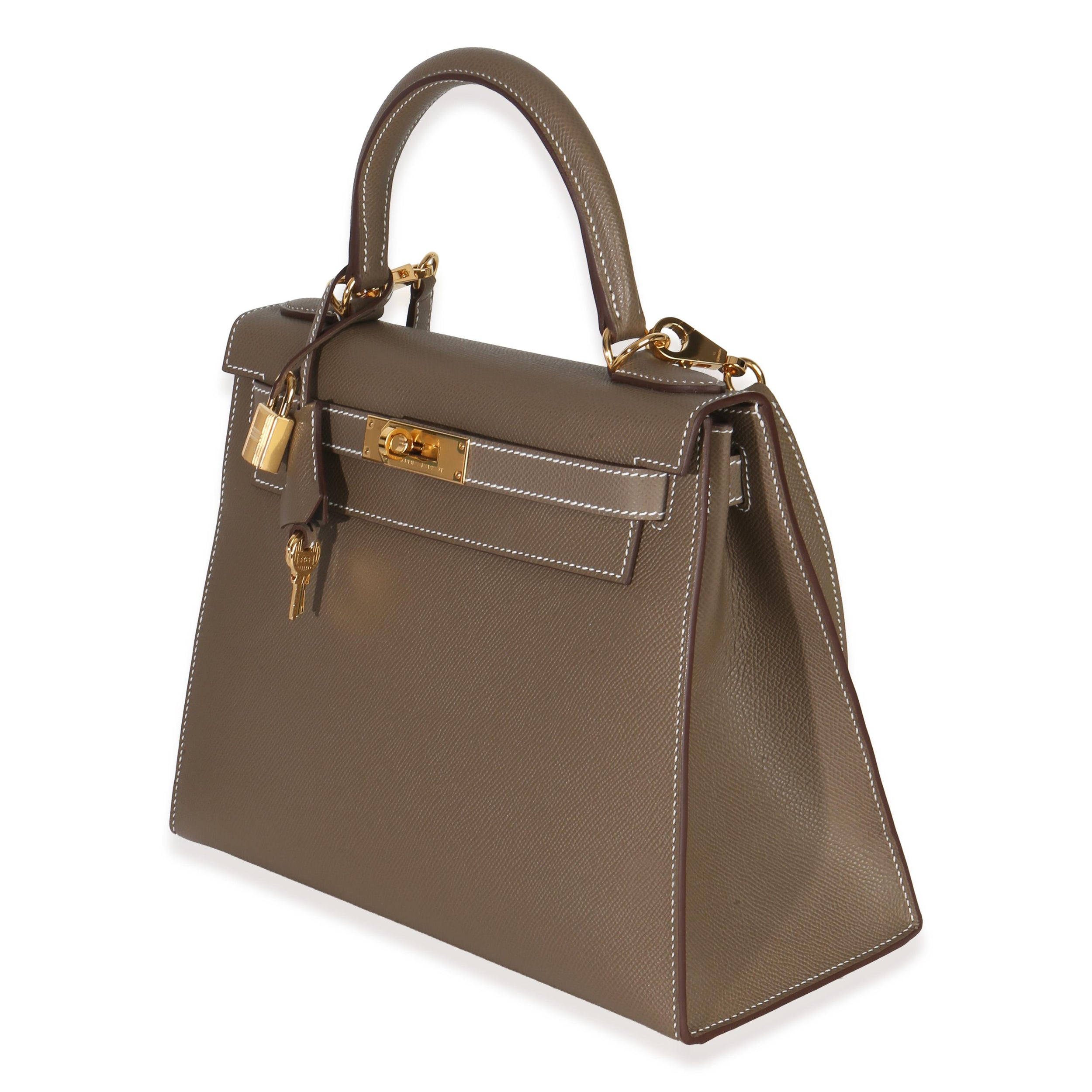 Hermès Epsom Sellier Kelly 28 GHW Etoupe