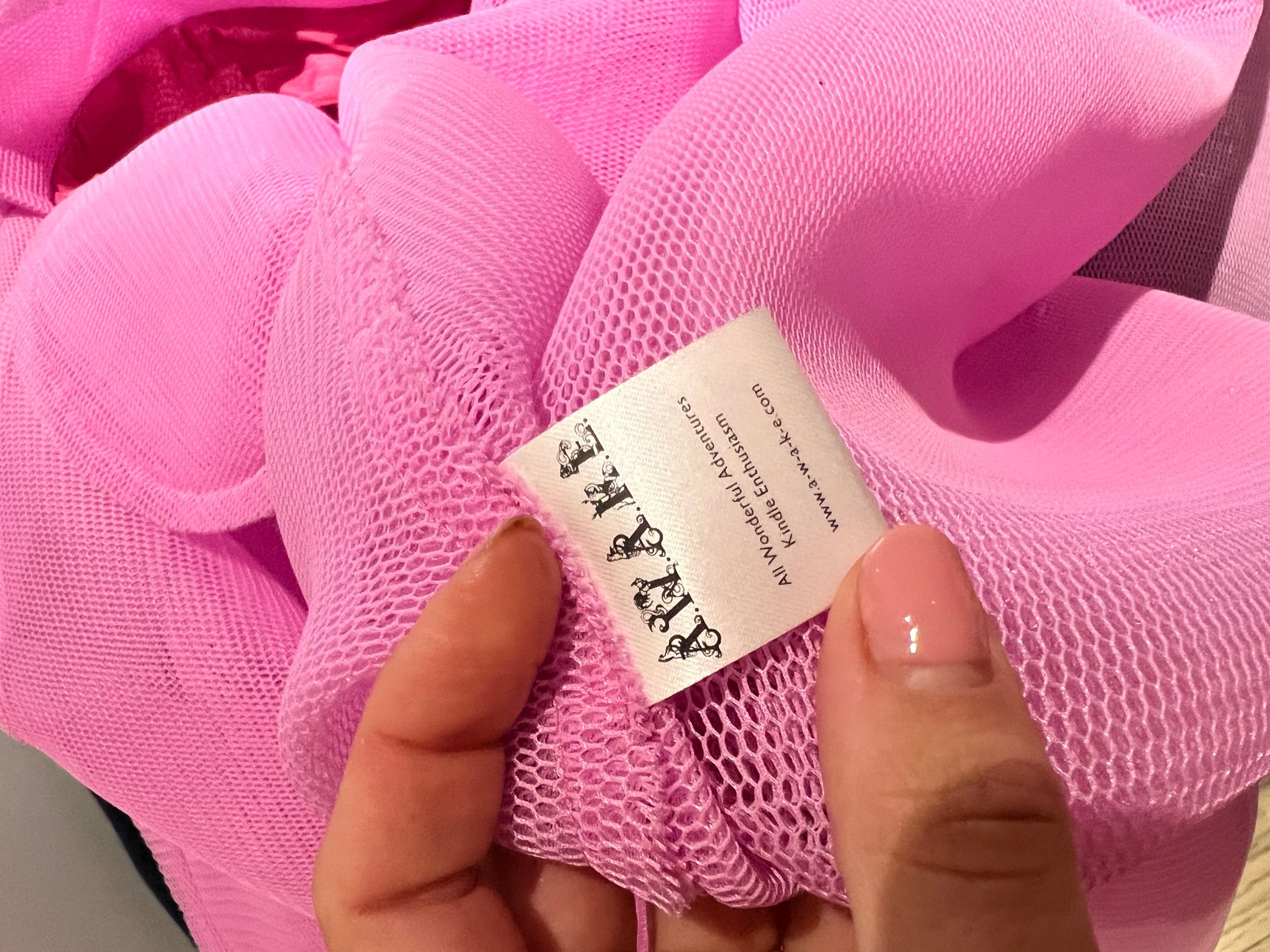 Pink Neoprene Net Maxi Dress