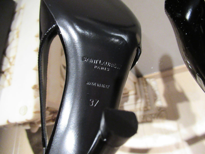 Black Patent Vesper Slingback Pumps