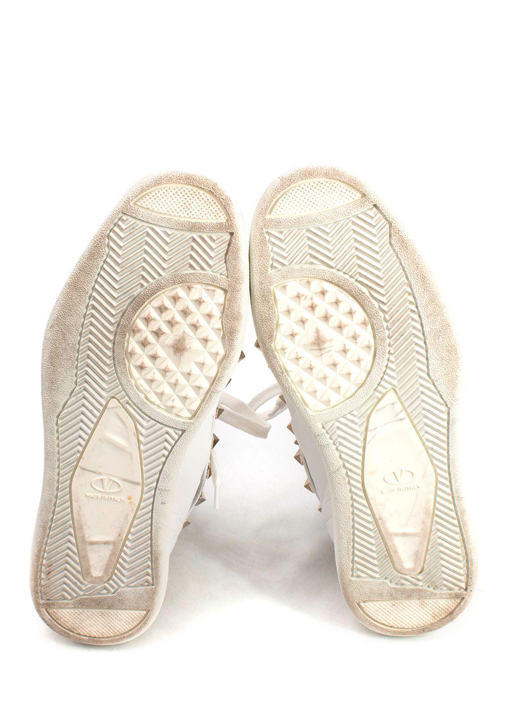Valentino Garavani White Rockstud Wrap High-top Sneakers