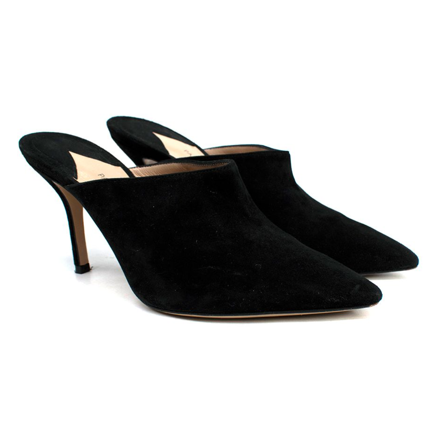 Paul Andrew Black Certosa Suede Mules