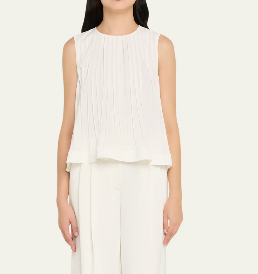 Vince Pleated Sleeveless Top