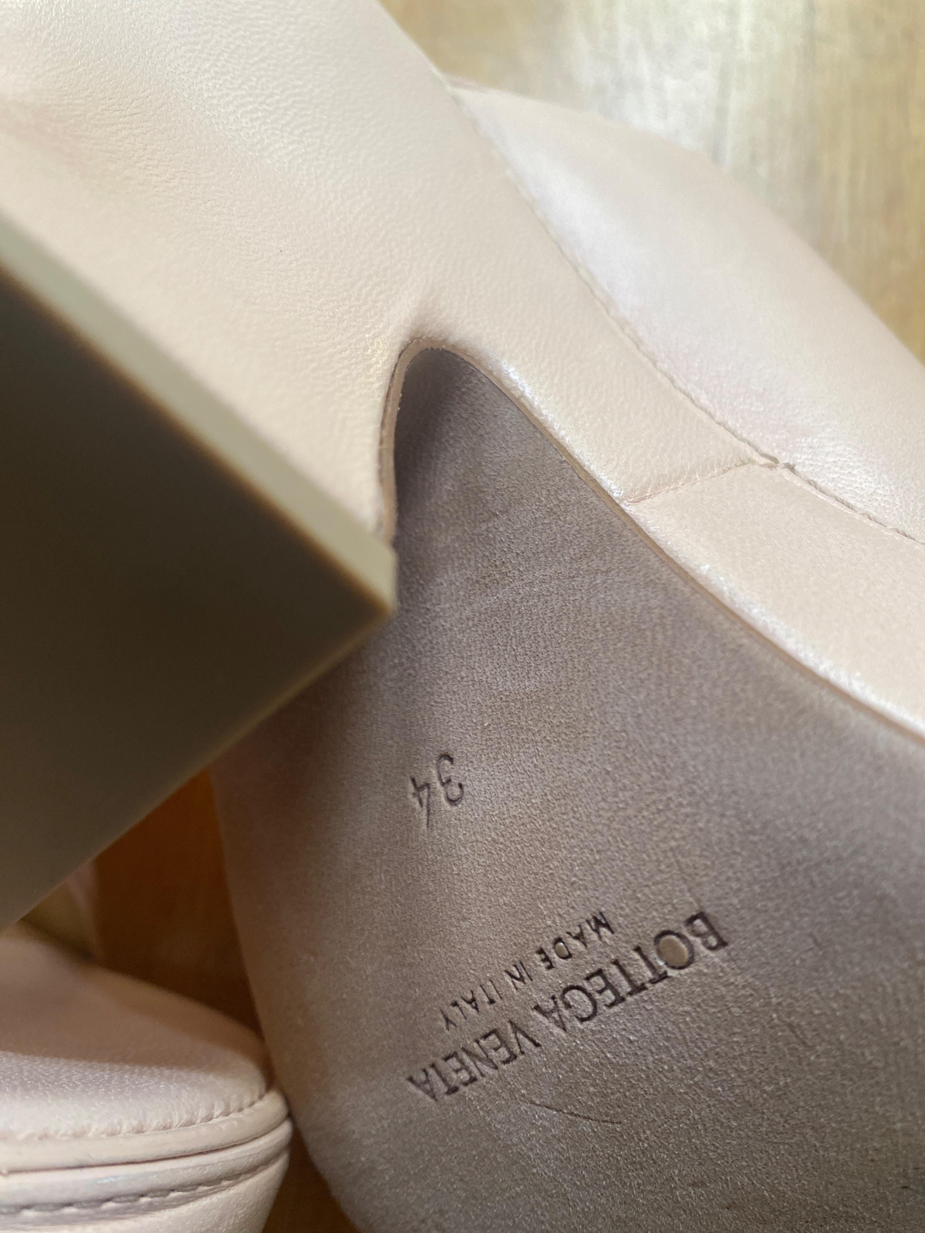 Bottega Veneta Nude Macaroon Sandals