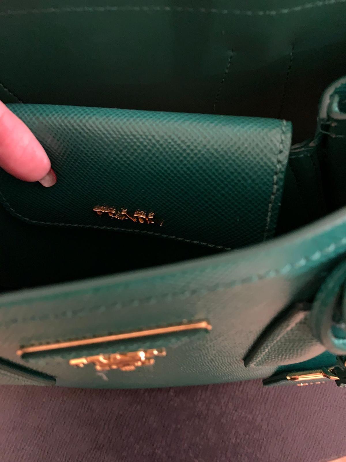 Emerald Green Double Saffiano Mini Bag