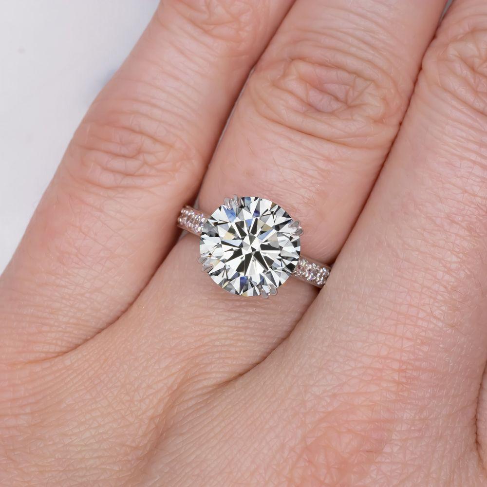 Verde 5ct IGI Certified Lab Grown Round Cut Diamond Ring