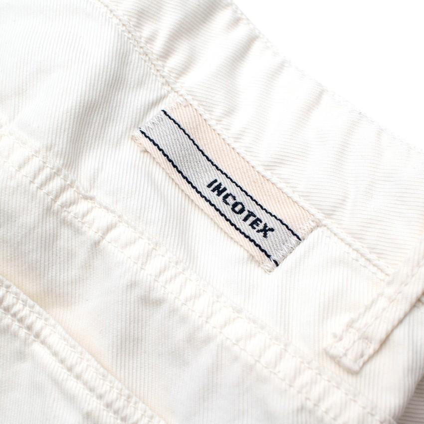 Incotex White Cotton Sky Slim Fit Jeans