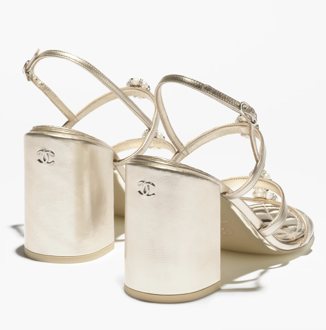 Chanel Gold Resort Show Runway Shoes from 2206 Show