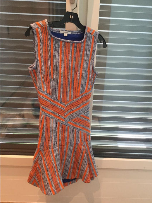 Carven Tweed Back Cutout Dress