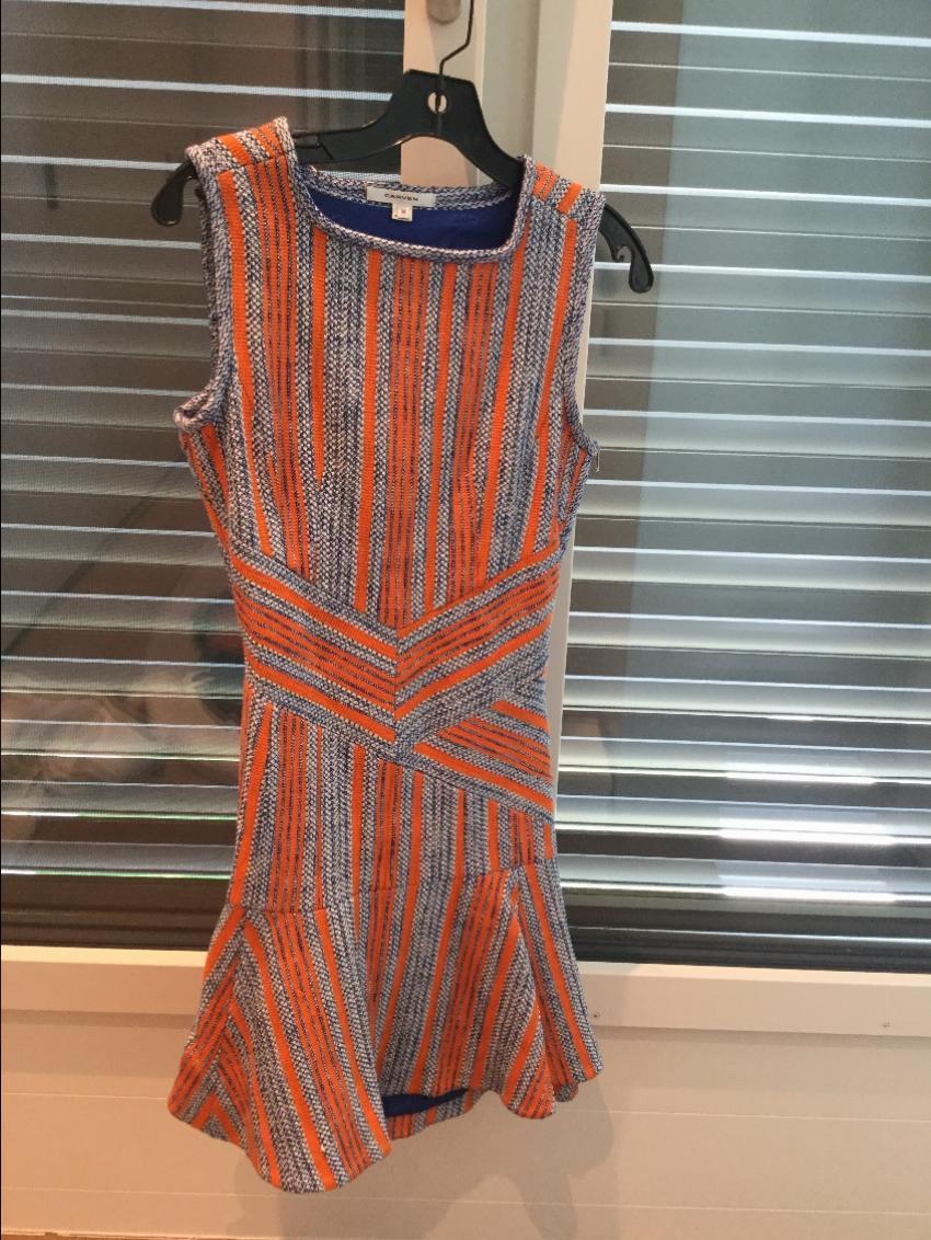Carven Tweed Back Cutout Dress