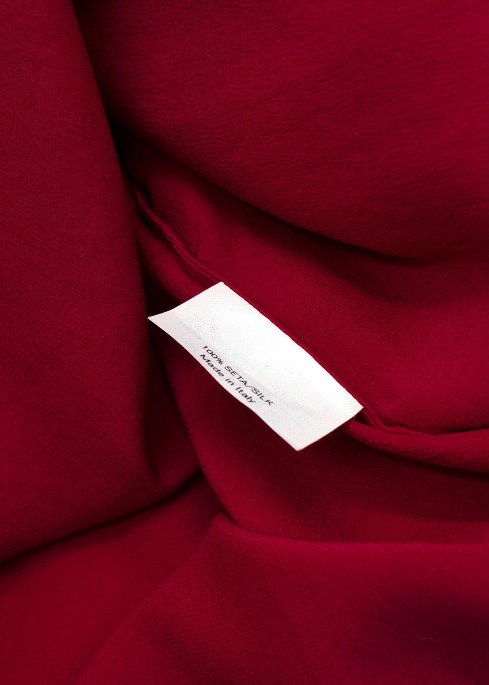 Yves Saint Laurent Ruby Red Silk T-Shirt