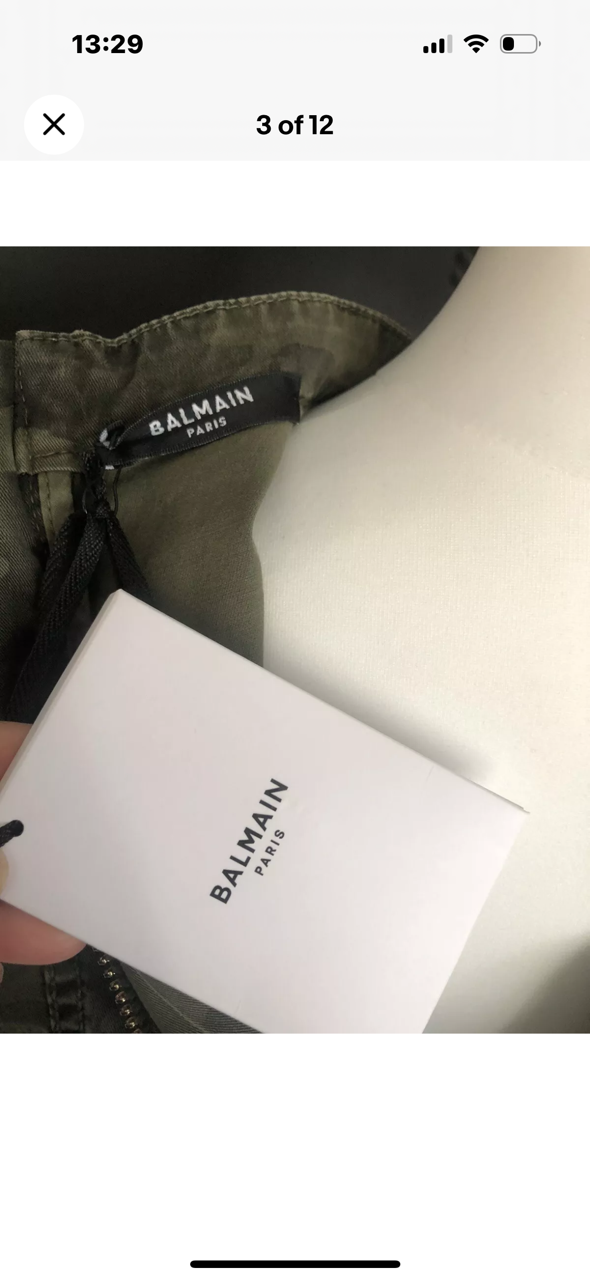 Balmain Camouflage Button Front Dress