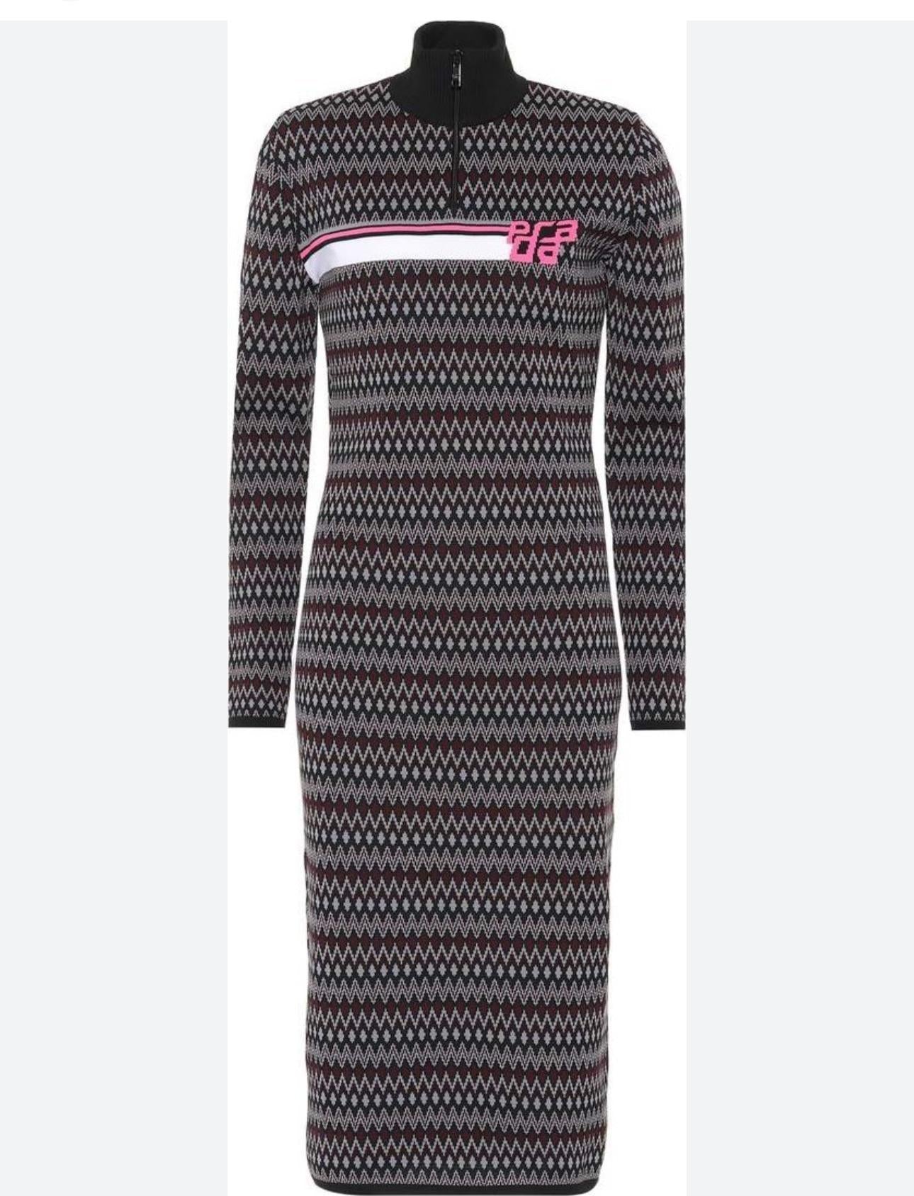 Chevron Jacquard Knit Dress