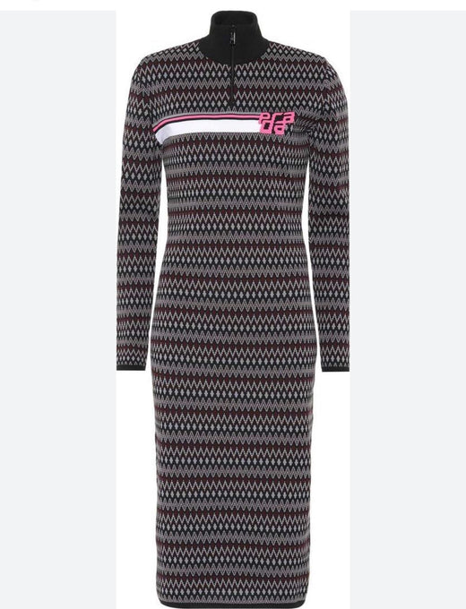 Chevron Jacquard Knit Dress