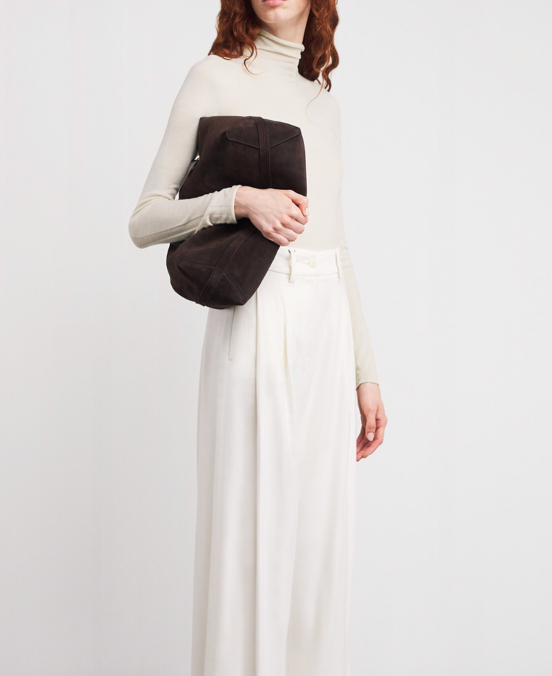 Colombo White Kid Wool Rollneck Sweater