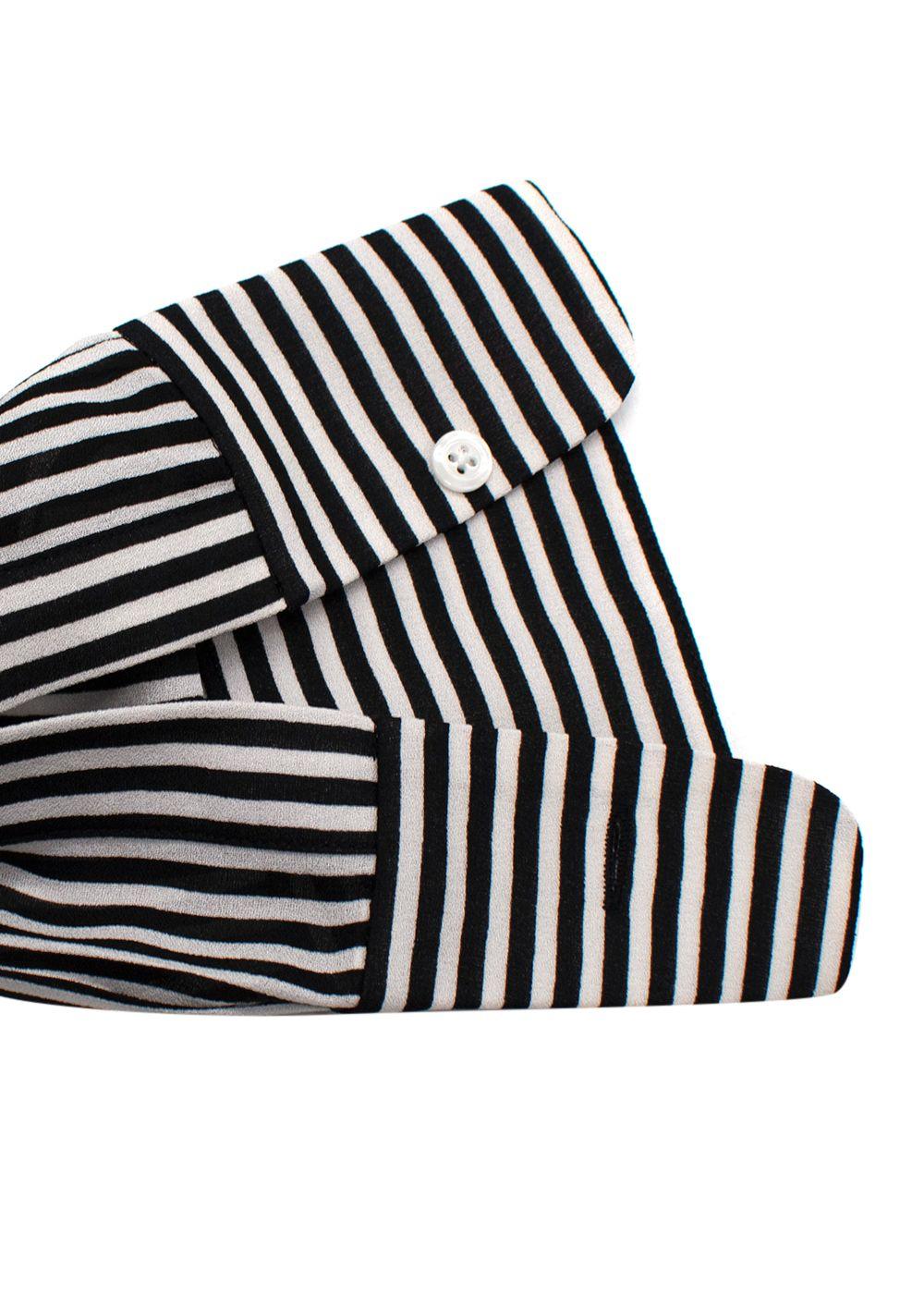 A.L.C Black and White Monochrome Stripe Trouser Set