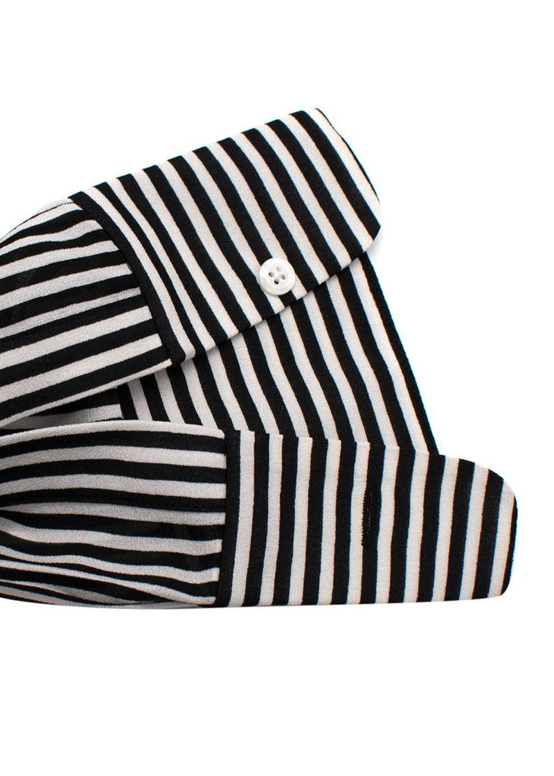 A.L.C Black and White Monochrome Stripe Trouser Set