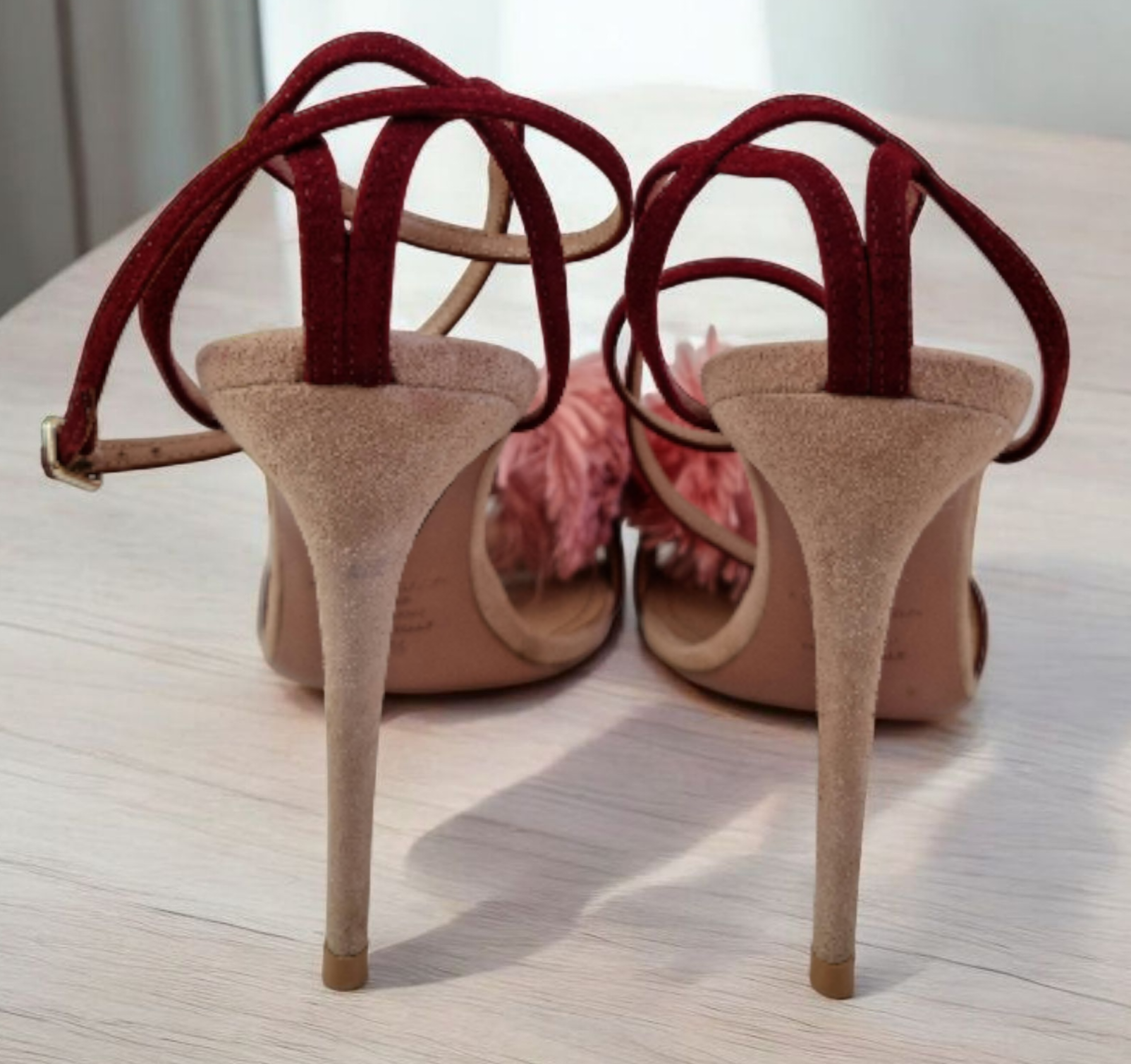 Aquazurra Heeled  Lotus Blossom Sandals
