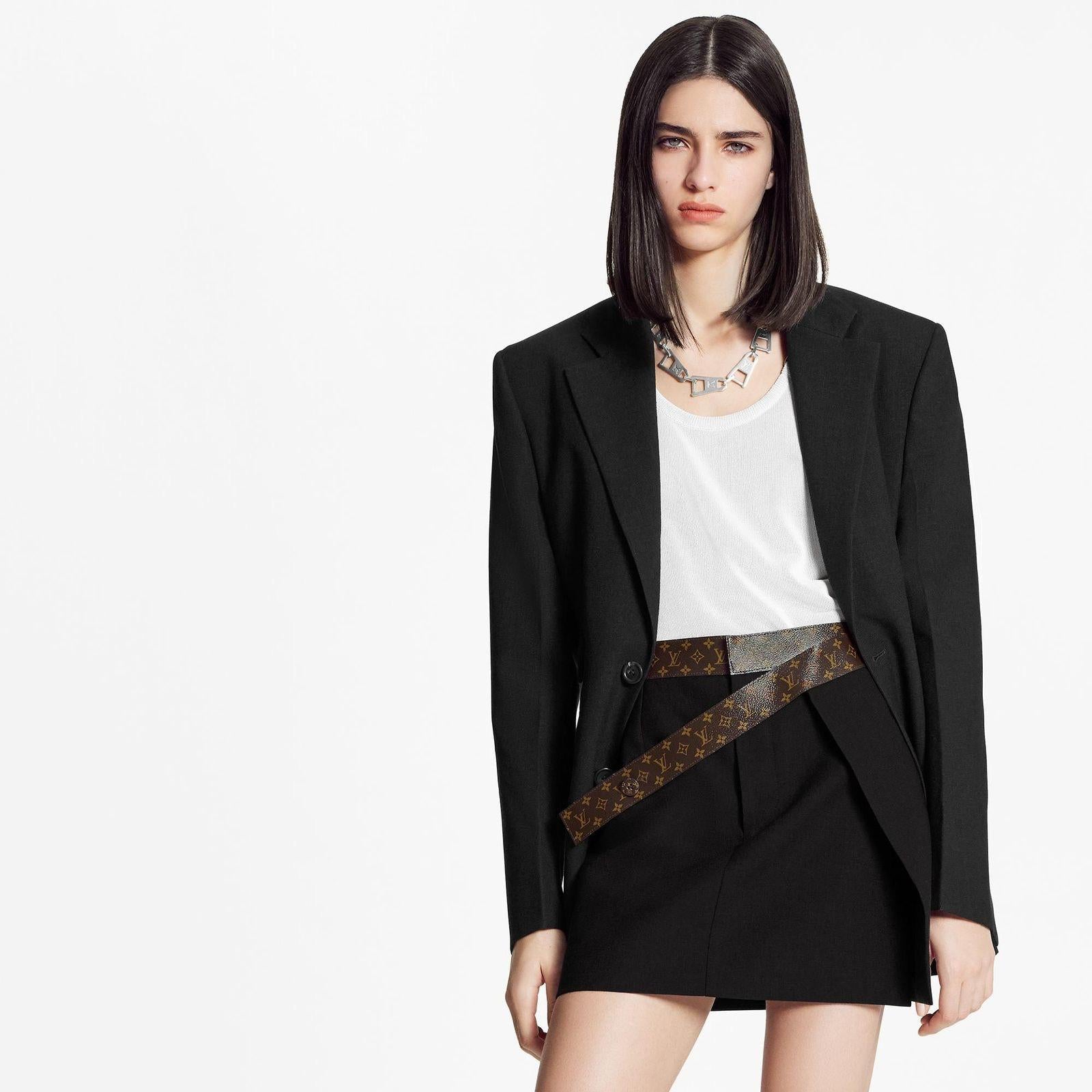 Louis Vuitton Black Monogram Mini Skirt