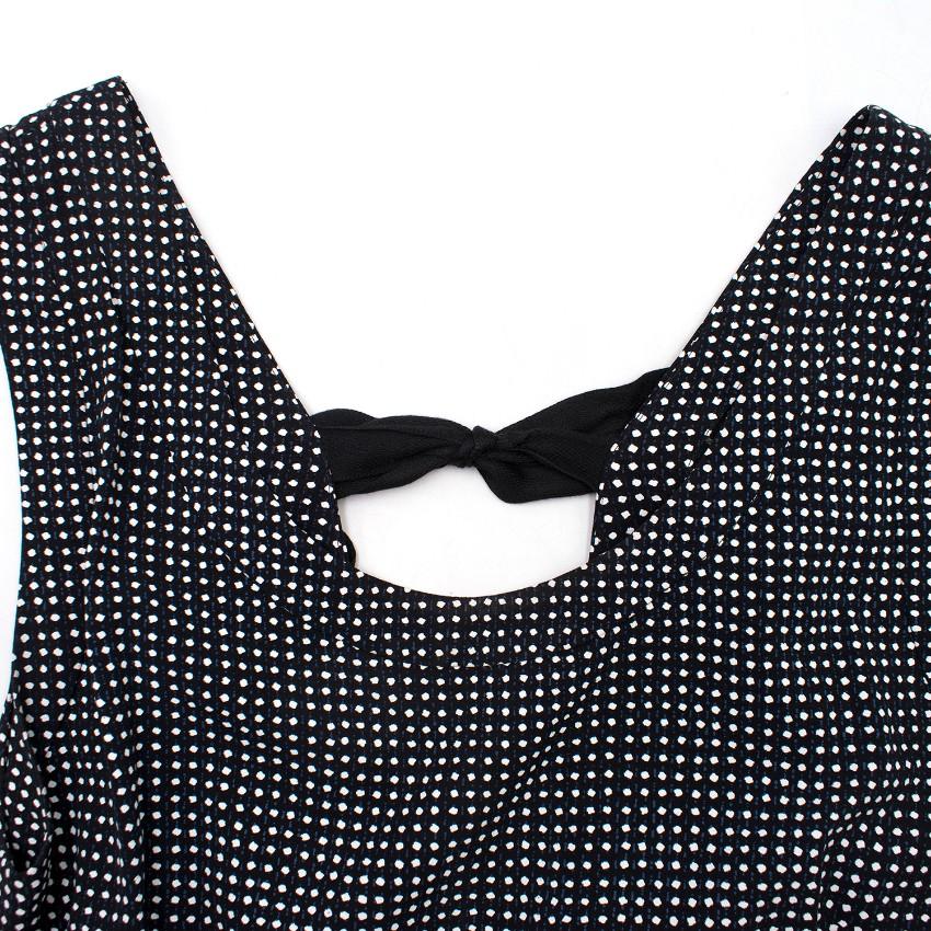Marni Black Polkadot Tie Back Tunic