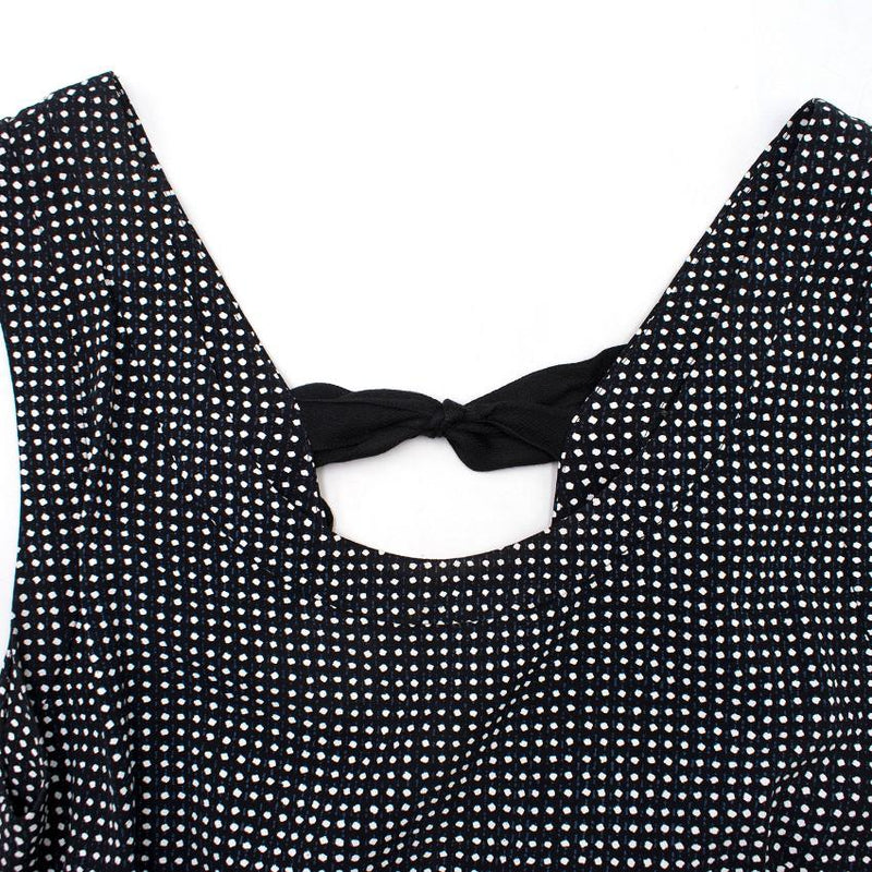 Marni Black Polkadot Tie Back Tunic