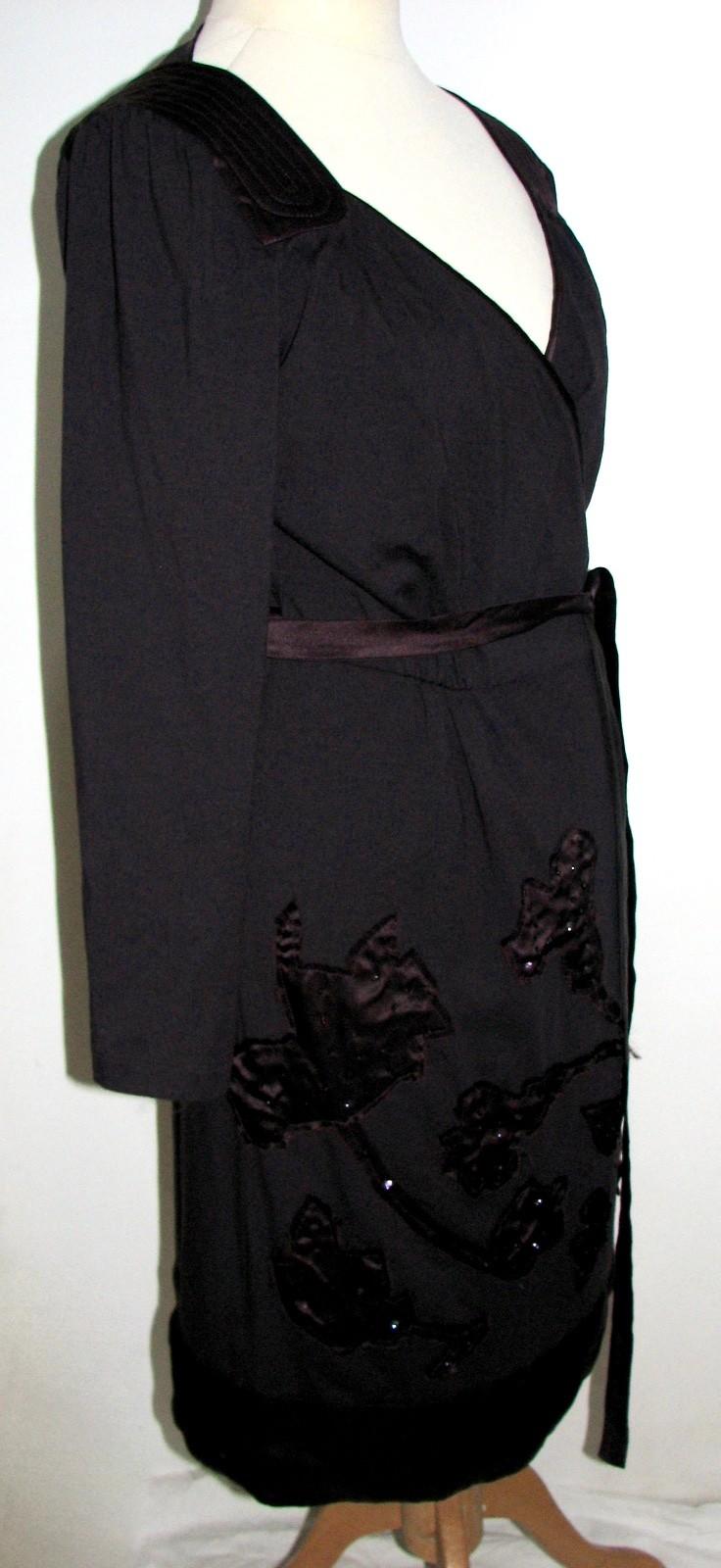 Alberta Ferretti purple wrap dress