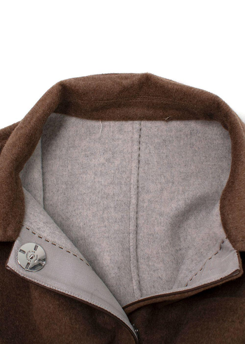Lafayette 148 Brown Double-face Wool Jacket