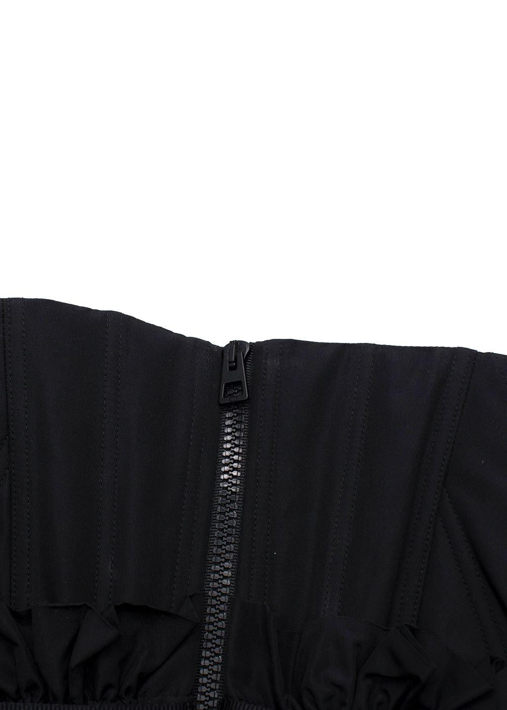 Dior Black Corset Bubble Hem Silk Mini Dress