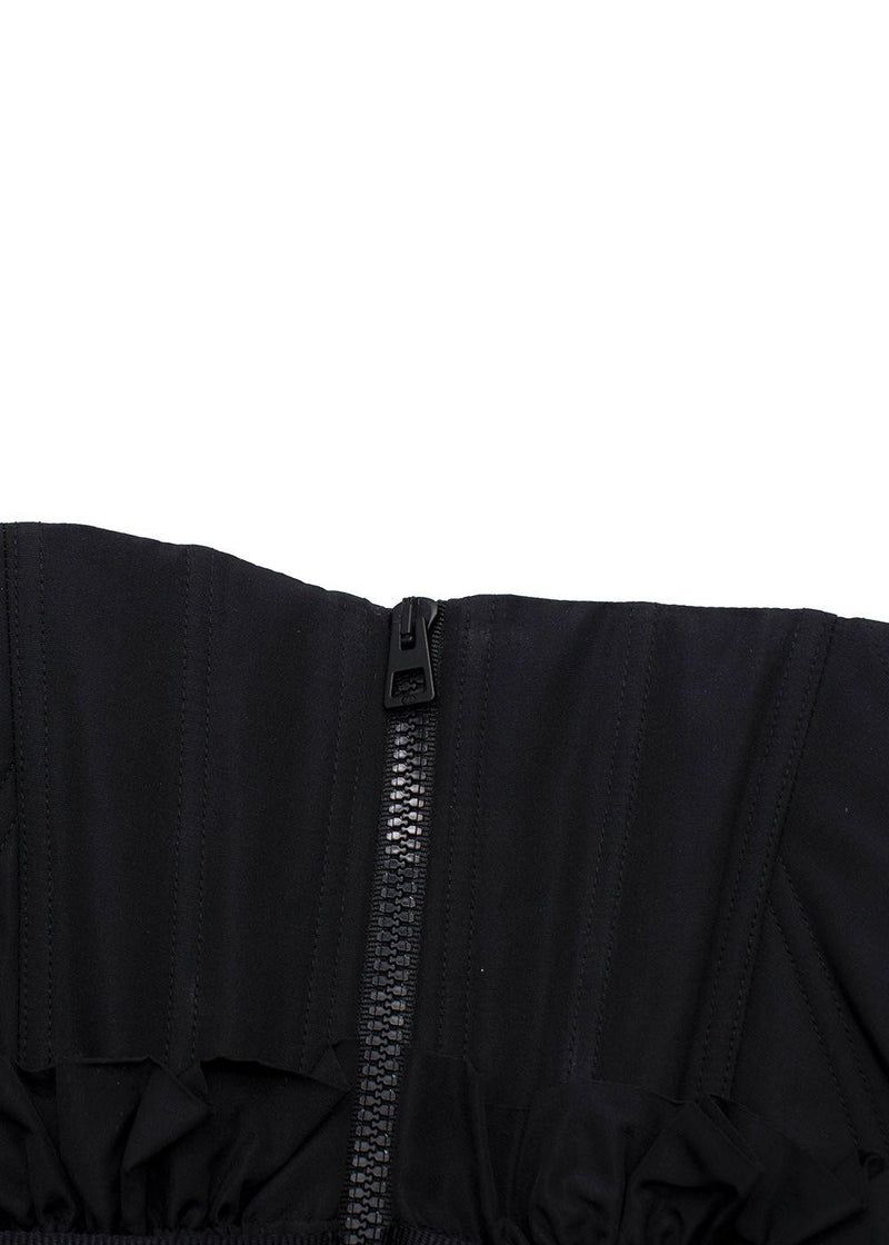 Dior Black Corset Bubble Hem Silk Mini Dress