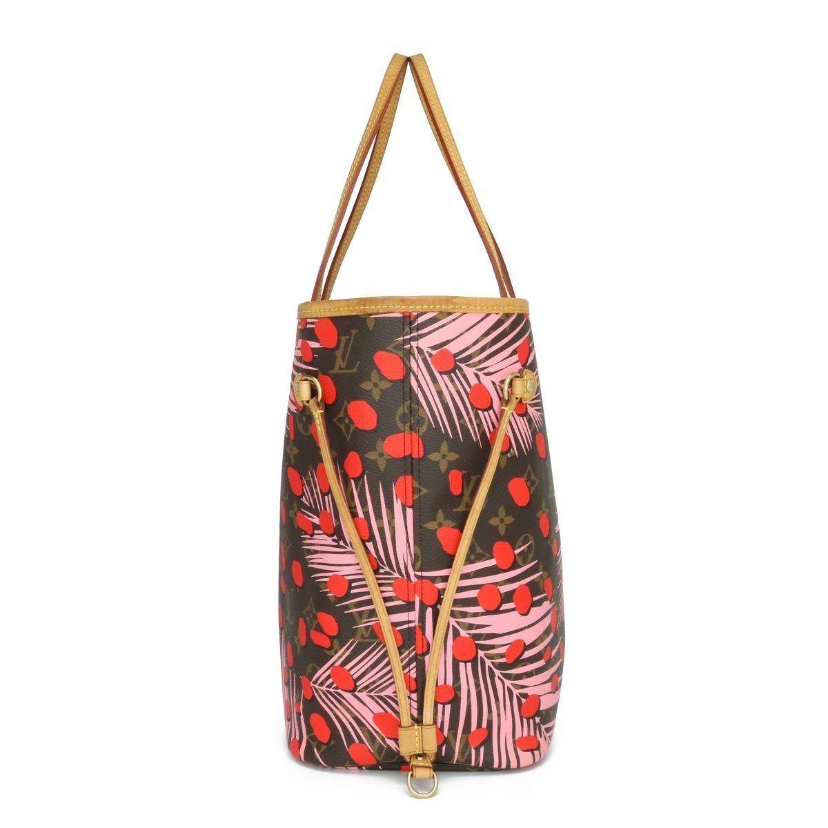 Monogram Jungle Dots Rose Ballerine Neverfull MM Bag