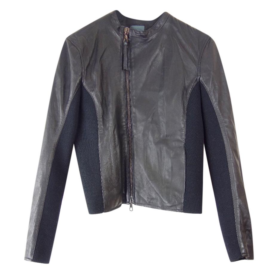 Lot78 Lightweight Asymmetric Leather Jacket