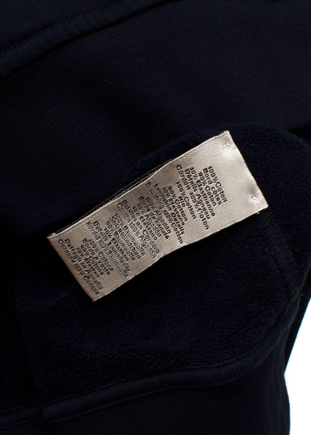 Hermes Noir Hoody with Leather Embroidery