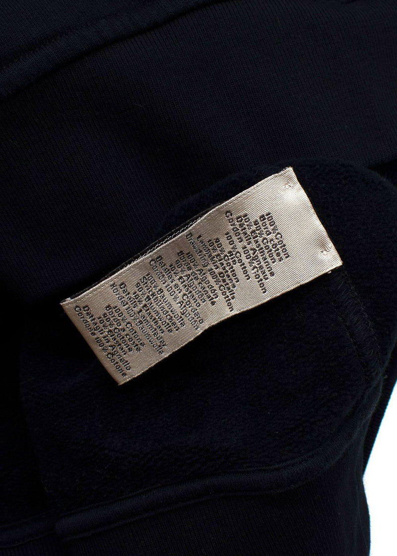 Hermes Noir Hoody with Leather Embroidery