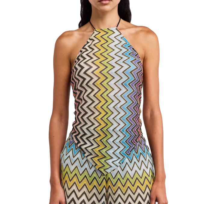 Missoni Multi Zigzag Halterneck Top