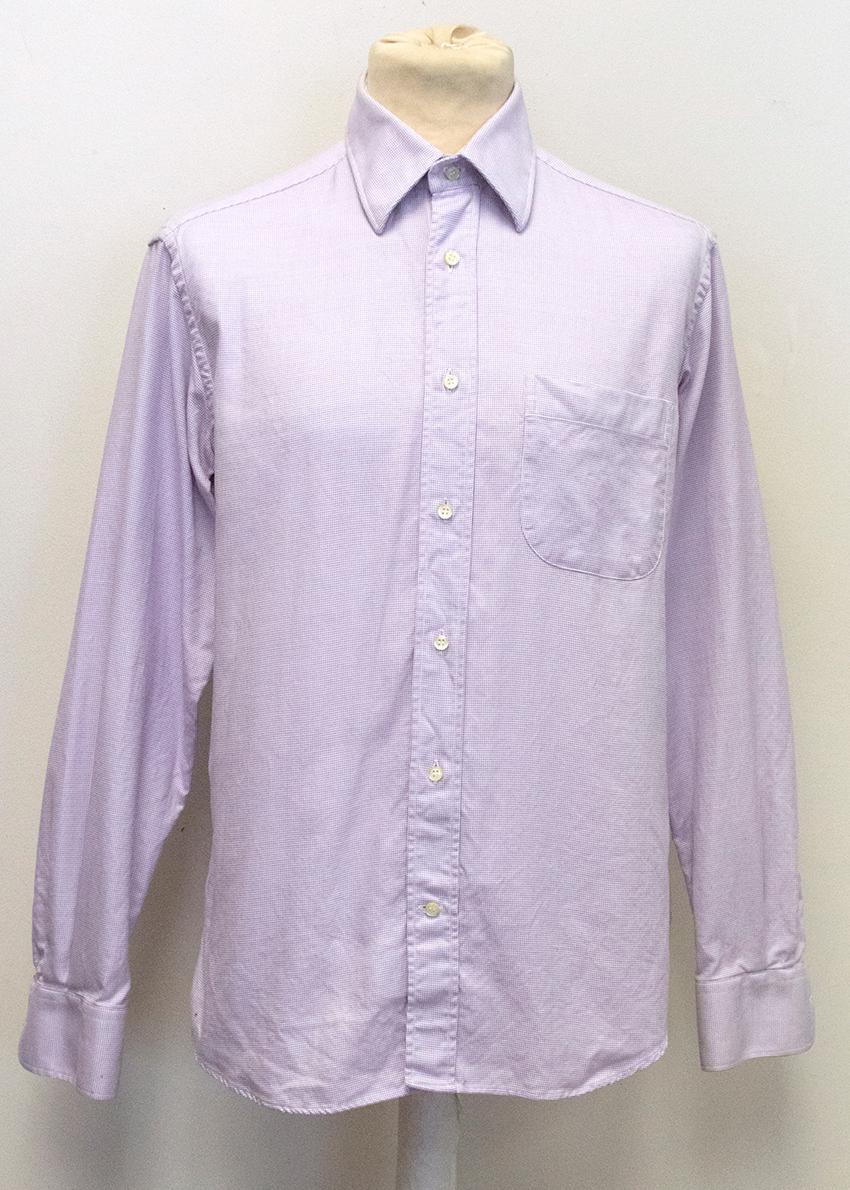 Cerruti 1881 Purple and White Print Shirt