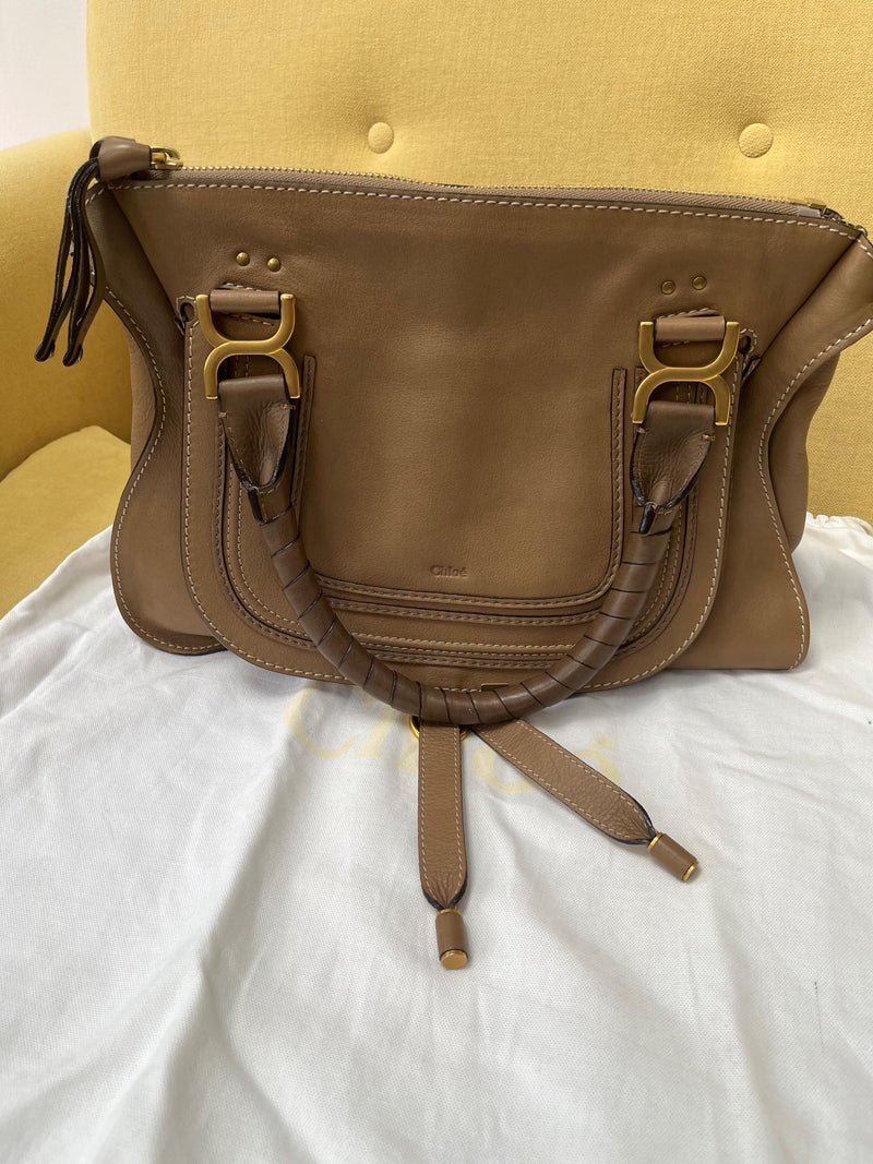 Tan Leather Marcie Bag