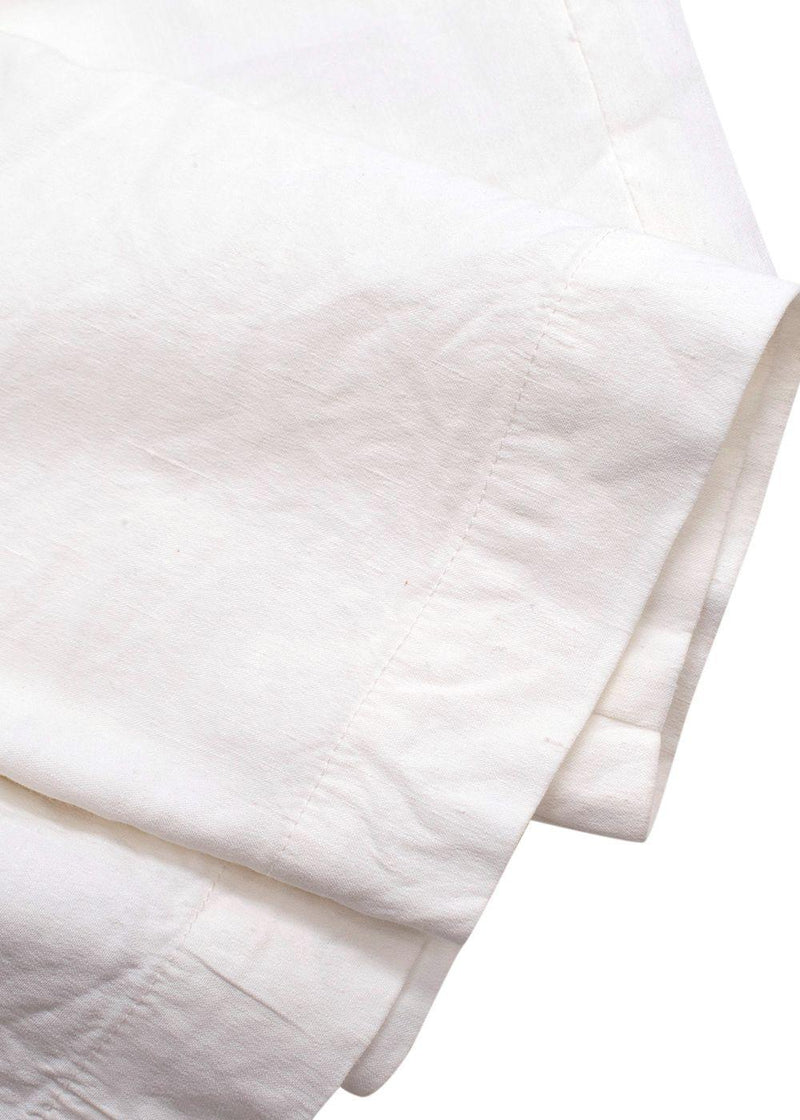 Theory White Linen Blend Cropped Trouser
