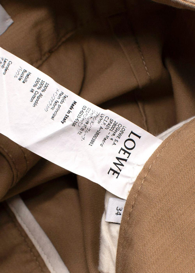 Loewe Beige Buckle Detailing Trousers