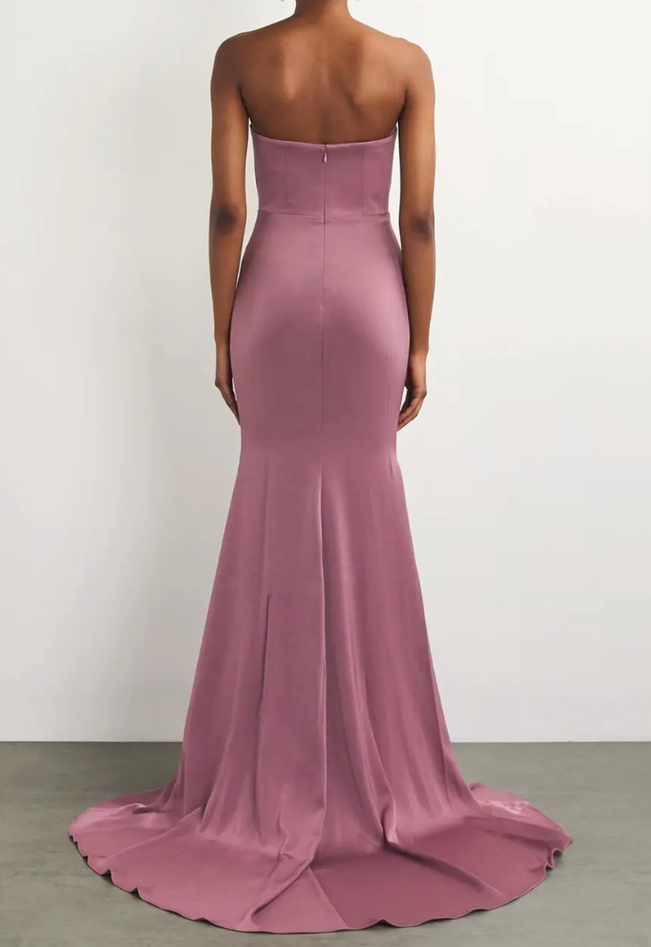 Alex Perry  Satin Crepe Draped Gown