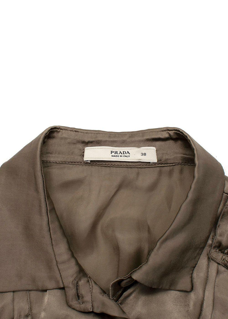 Pleated Silk Sleeveless Top