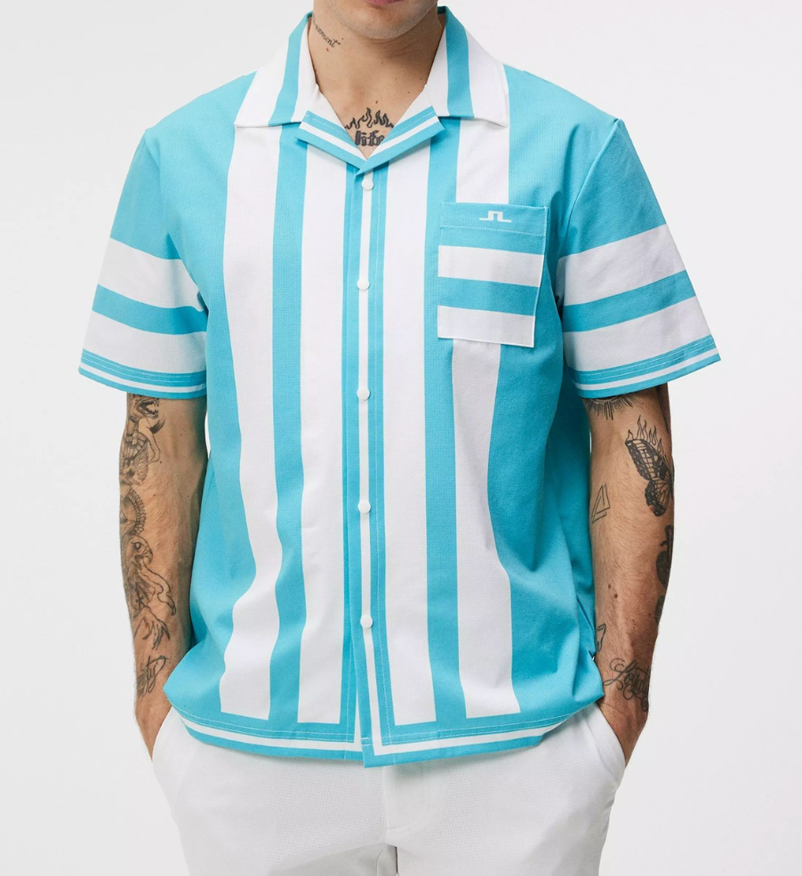 J Lindeberg Golf Will Short-Sleeve Plain Shirt